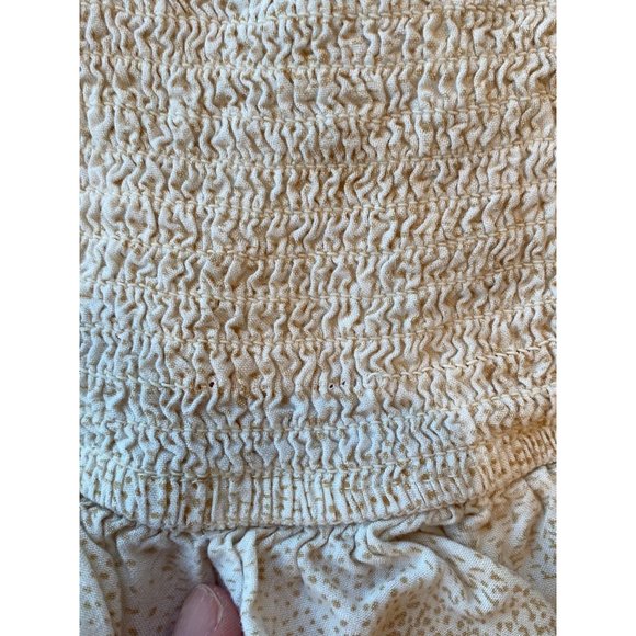 Japna Peasant Blouse Ruched Cream Top Large - Picture 3 of 8